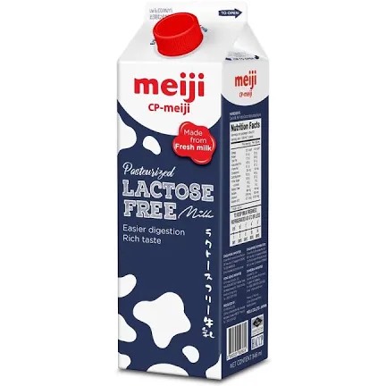 Sữa tươi thanh trùng Lactose Free Meiji hộp 946ml (12H/T)